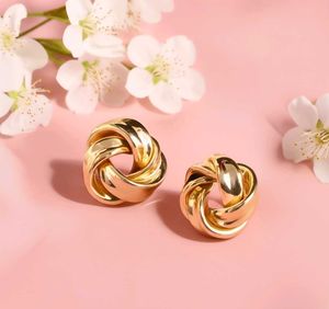 18k Gold Plated Knot Stud Earrings