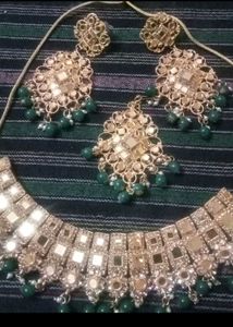 Gold Green Combination Mirror Set