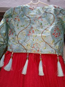 Girls Red Dress With Jacket