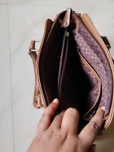 Brown Structured Satchel