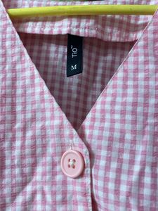 Checked Peplum Top From rio