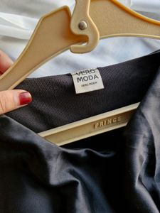 Stylish Silk Black Top