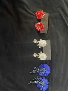 Different Color Floral Drop Earrings