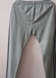 Classic Grey Track Pants with Side Stripes
