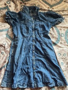 Denim Puff Sleeve Dress
