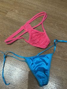 Pink & Blue Thong Set
