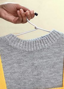 Yellow 💛 And Gray 🩶 Belt Sweater