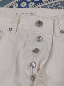 White Straight Leg Jeans