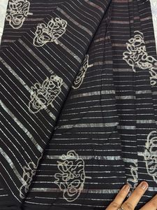 Block Print With Lurex Work
