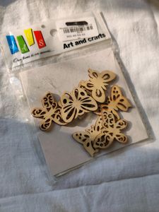 Small Cute Butterfly Mdf Cutouts For Crafts, Scrapbooking,Decor (Pack Of 7)