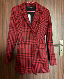 ZARA Houndstooth Blazer Dress with inbuilt skort.