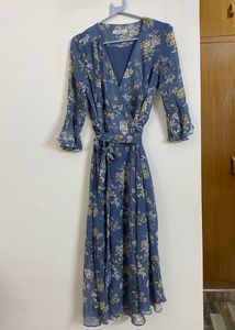 Floral Wrap Around Dress From Myntra