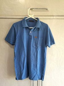 Men's Blue Short Sleeve Polo Shirt
