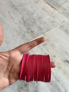 New Matte Pink Metal Bangles