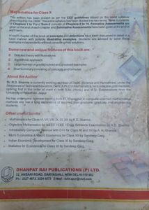 R.D. Sharma Mathematics Textbook - Class 10