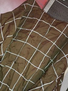 Olive Checkered Top