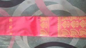 Pink &amp; Gold mekhela sador For  6 To 9 Years Girls