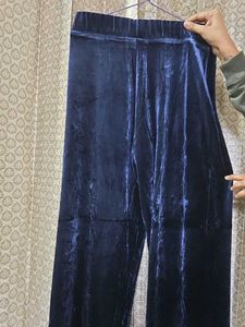 Velvet Wide-Leg Lounge Pants
