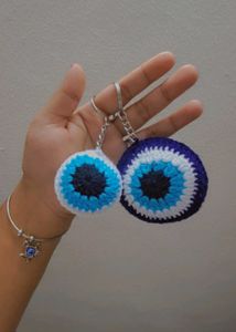 Handmade Crochet Evil Eye Combo Keychains