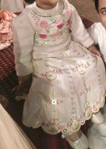 Beautiful lehnga with flowers multi colour