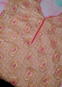 golden festive kurti