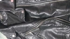 Zara Black Faux Leather Jacket