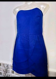 Size Small Blue Strapless Mini Dress