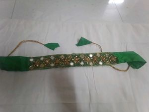 Green Embellished Belt