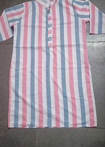 Striped Button-Down Tunic