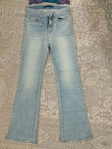 Imported Straight Ice Blue Denim.