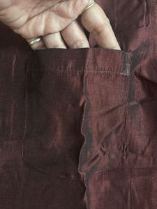 DKNY Iridescent Burgundy Button-Down Shirt