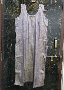 Sleeveless Jute Kurta