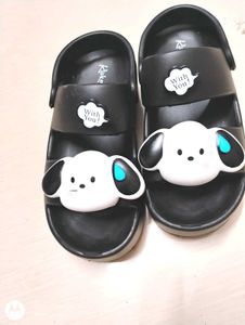 WOMEN Kawaii Puppy Slides – BLACK | Naina&#39;s Closet