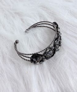 Regal Black Studded - Adjustable Bracelet
