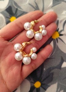Chic & Stylish Pearl Hoop Earrings 🤍🤍