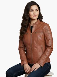 Stylish Brown  Leather Jacket