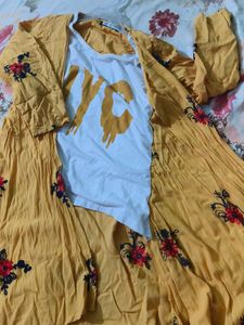 Shrug Type Kurti With Embroidery...