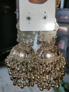Oxidised Silver Jhumka