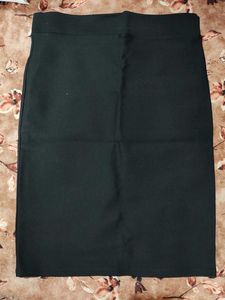 Black Skirt with Silver glitter Stripe