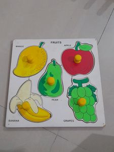 Little Genius Wooden Fruits Matching EducationalTo