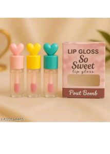 Heart Topped Lip Gloss Pack of 3