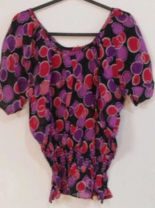 Sheer Floral Blouse