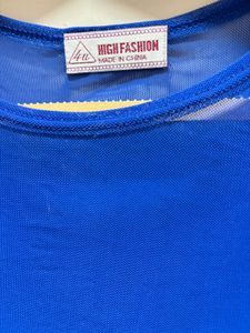 Beautiful Blue Mesh Top