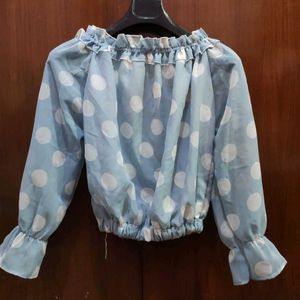Polka Dot Off-Shoulder Top