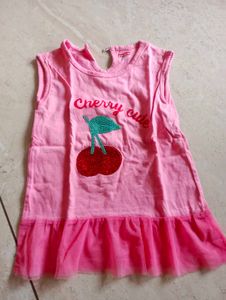 Cute Cherry Print Kids Top
