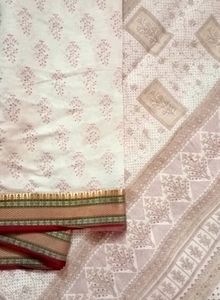 Handblock Printed Cotton Saree