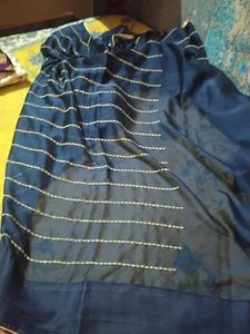 Elegant Navy Blue Saree