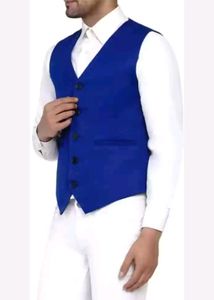 le chateau Navy Blue Waistcoat