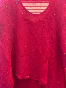 Maroon Embroidered Palazzo