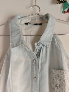 NUON Halter Neck Cotton Top With Ombre Dyeing